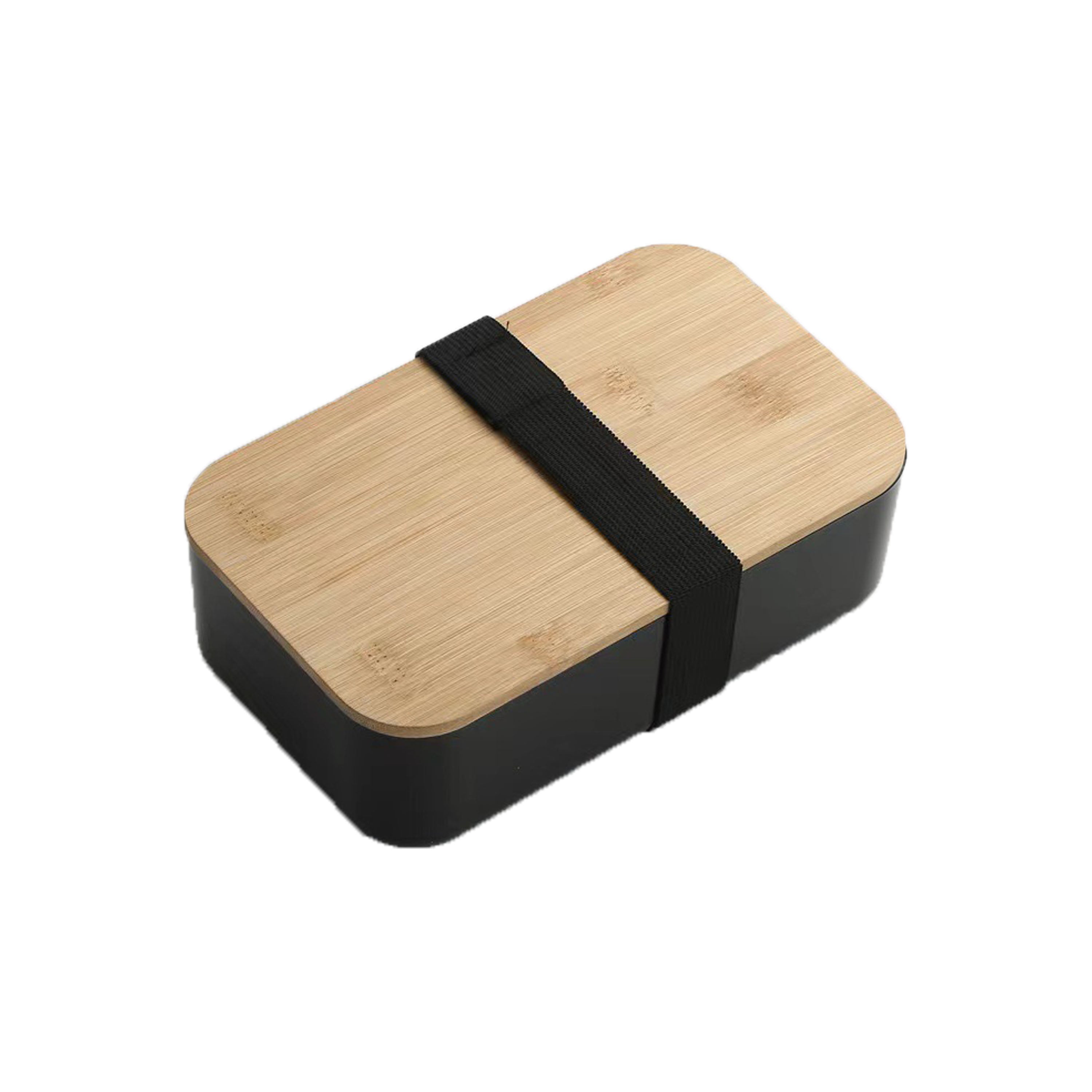Wheat Straw Lunch Box With Nature Bamboo Lid & Utensils