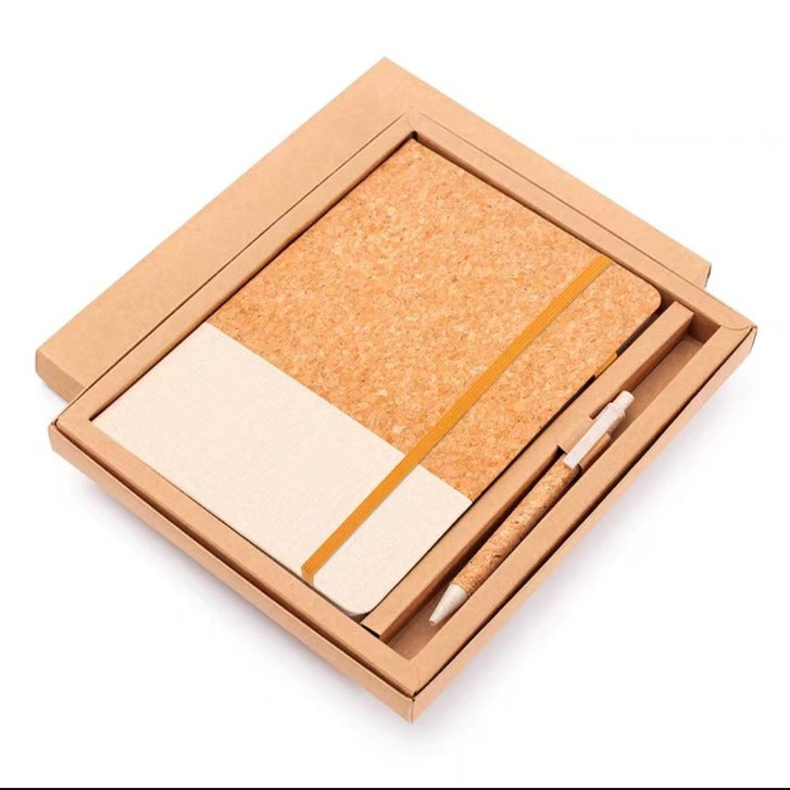 Cork Grain Wheat Straw Notebook Set