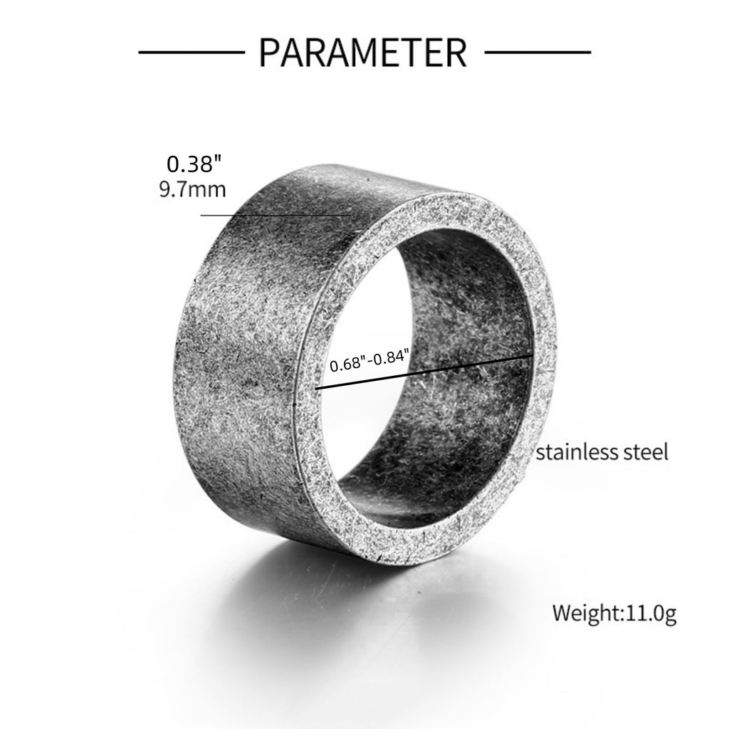 Titanium Steel Simple Retro Ring