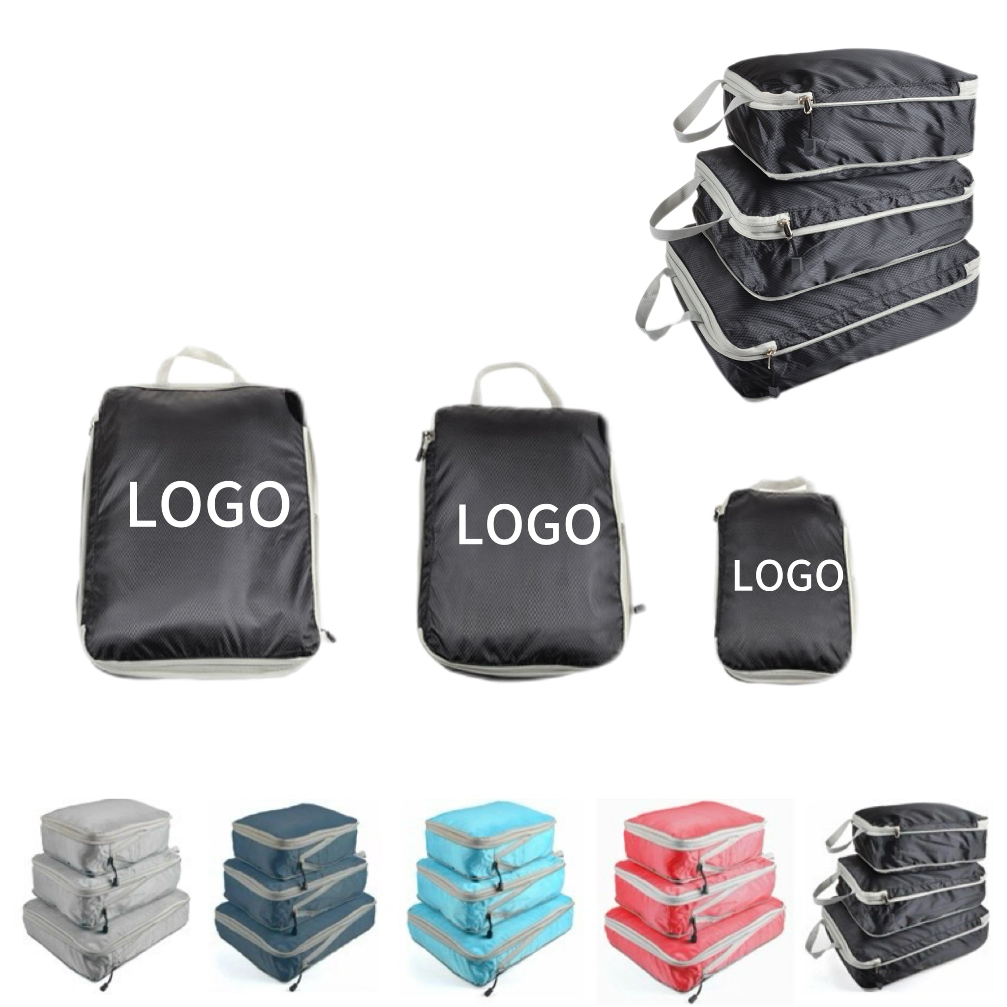 3-Piece Nylon Travel Organizer Set