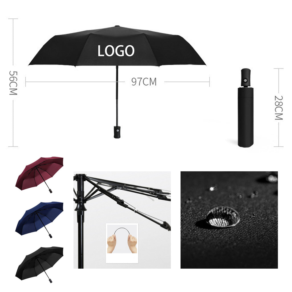8-Bone Fiber Bone Vinyl Cloth Automatic Sun Umbrella