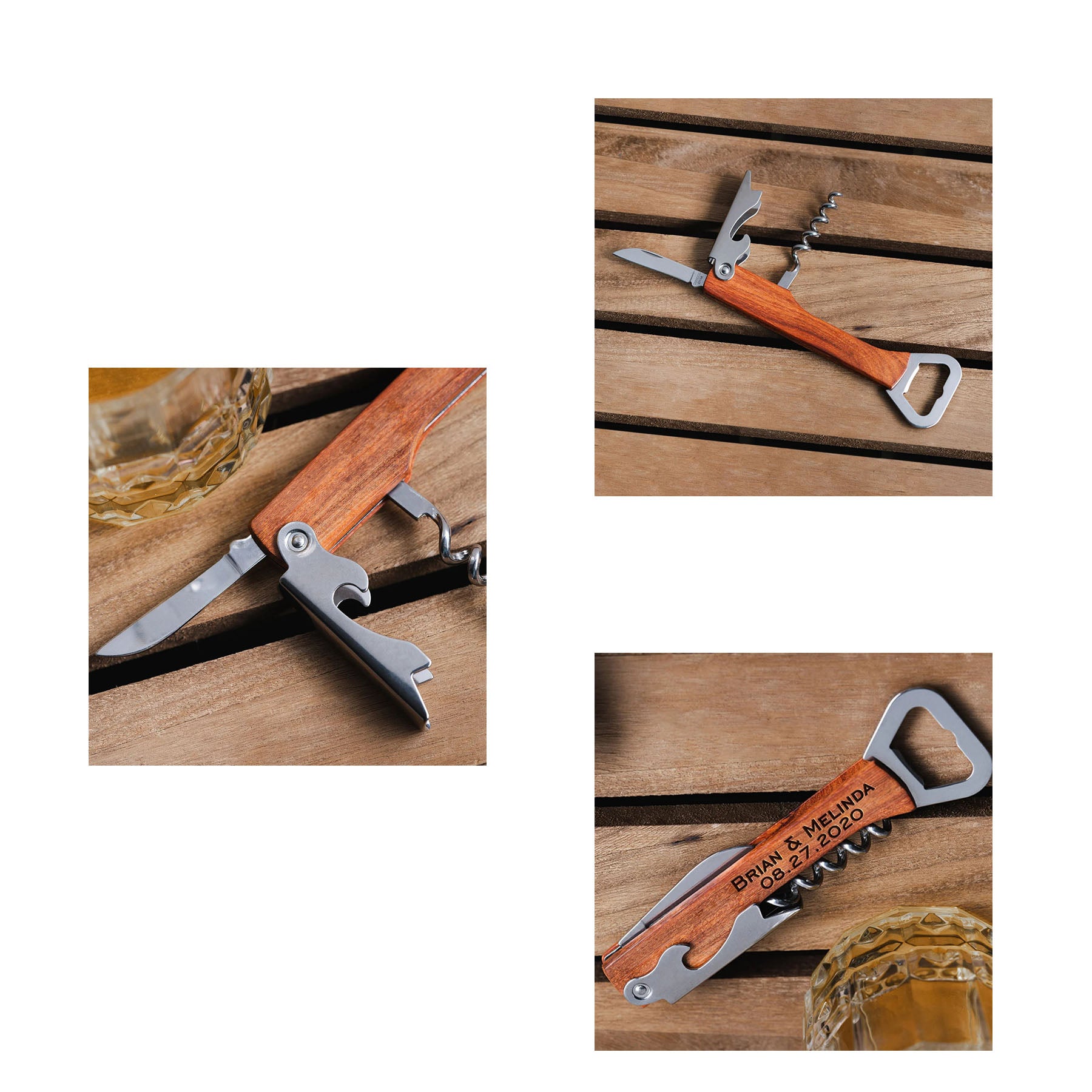 Carved Wooden Beer Bottle Opener
