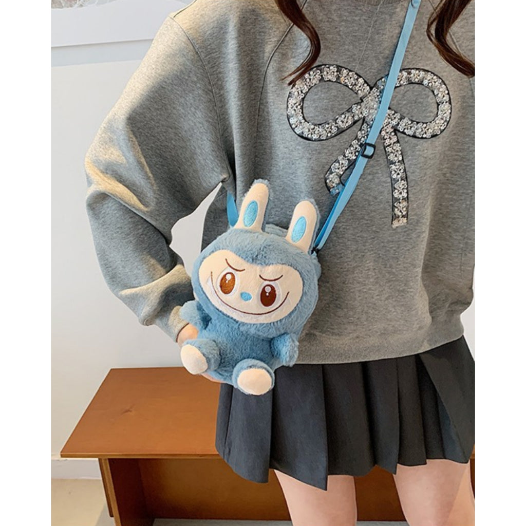 Labubu Plush Backpack Girls Bubble Rabbit Crossbody Gift