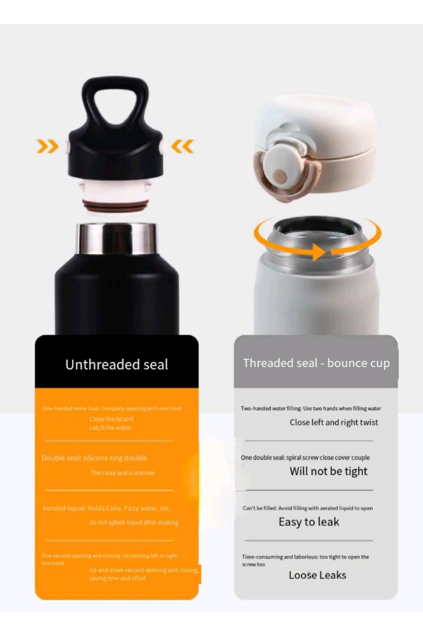 Threadless PressTo Open Insulated Cup