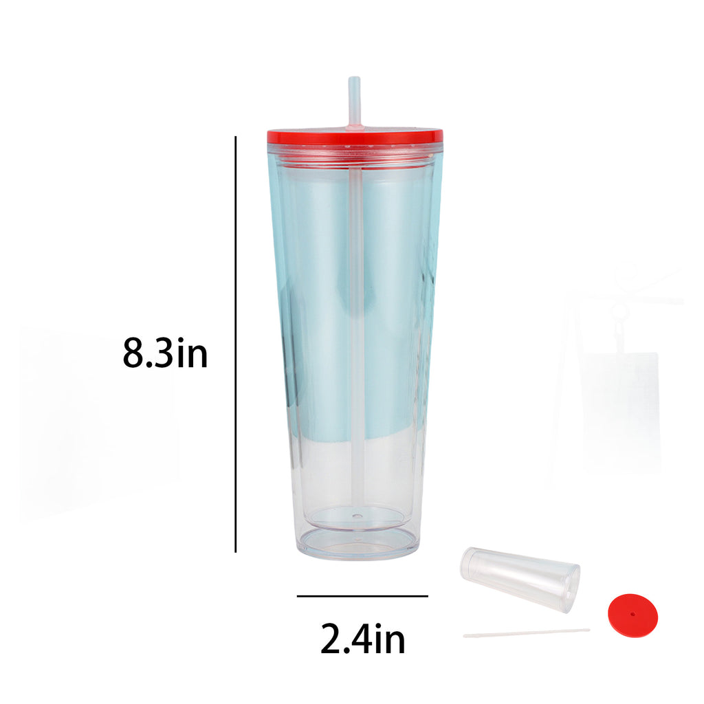 Clear Acrylic Straw Tumbler