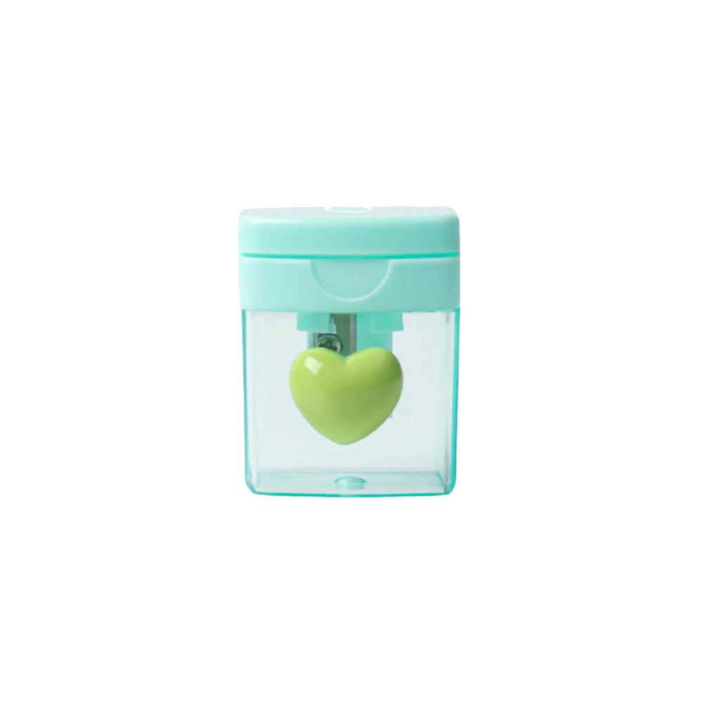 Macaron Cartoon Pencil Sharpener - 4-Color Heart-Shaped
