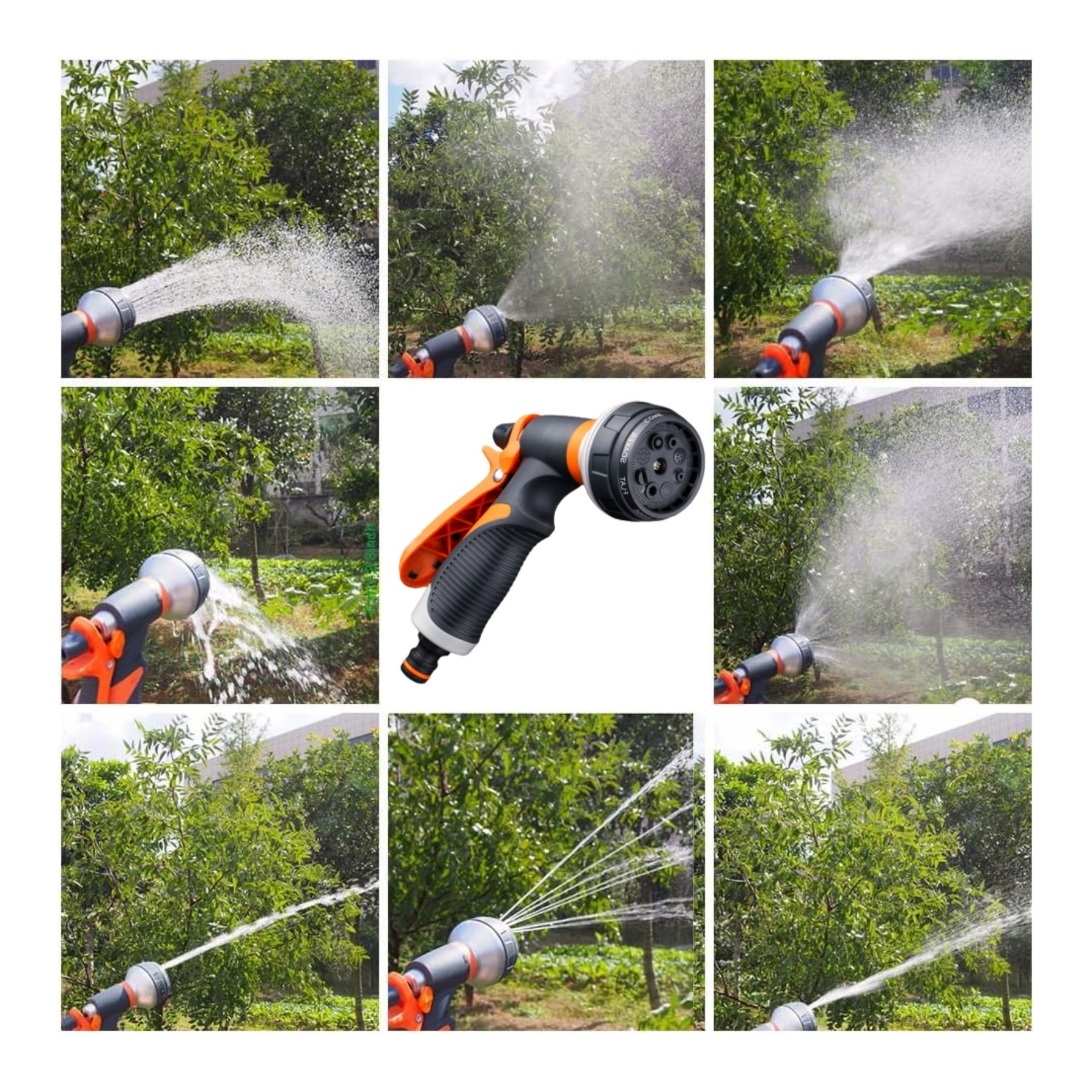 Garden Hose Nozzle With 8 Spray Patterns