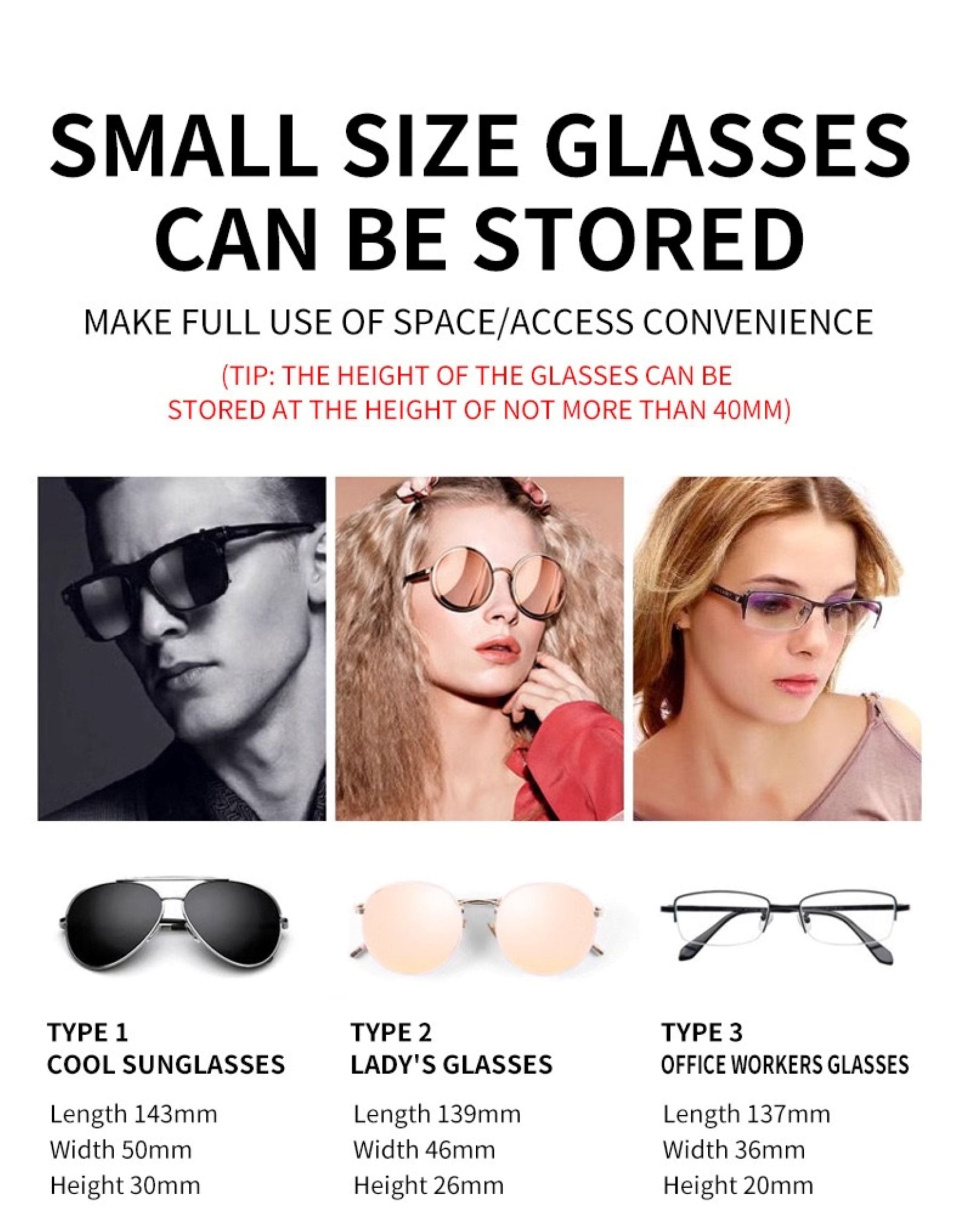 Car Storage Glasses Case