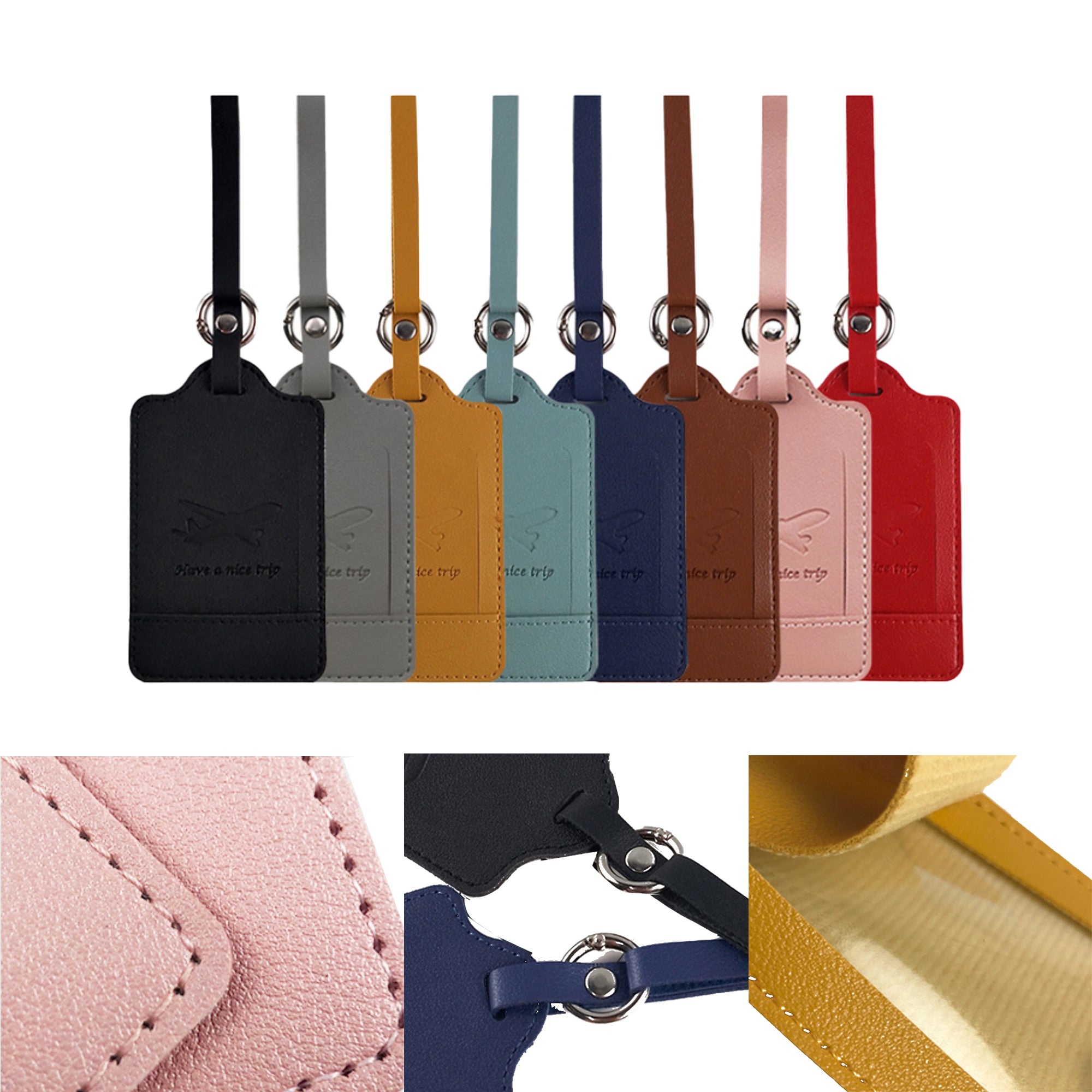 Traveler Pu Leather Luggage Tag
