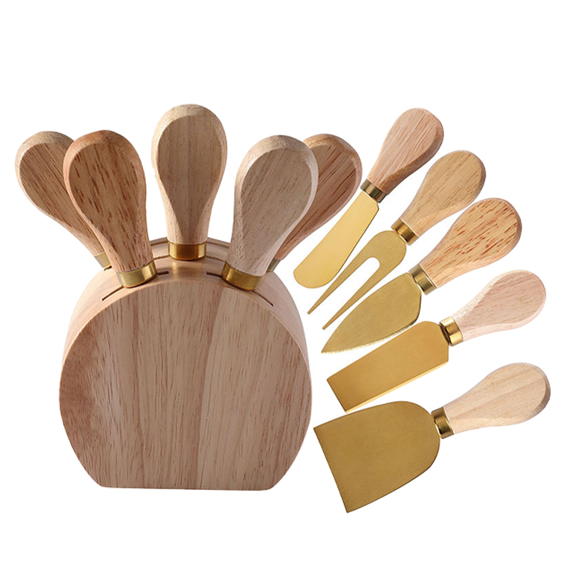 Oak Cheese Knife Set