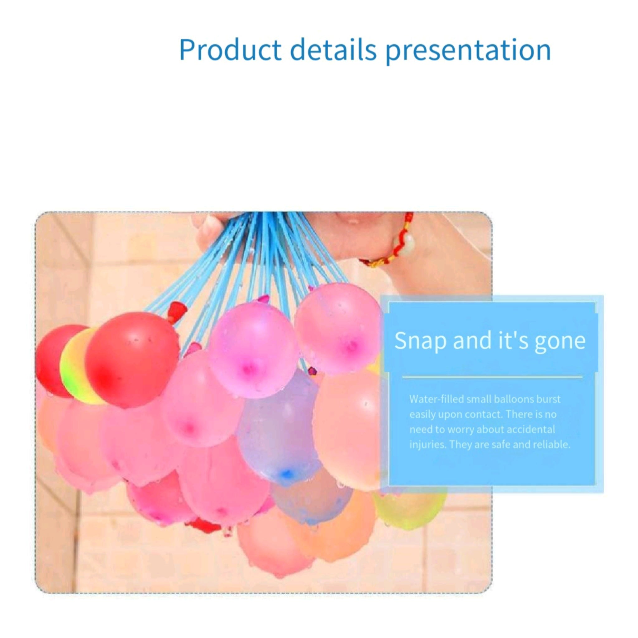 Self Sealing Water Balloons Fast Fill Splash Battle Toys