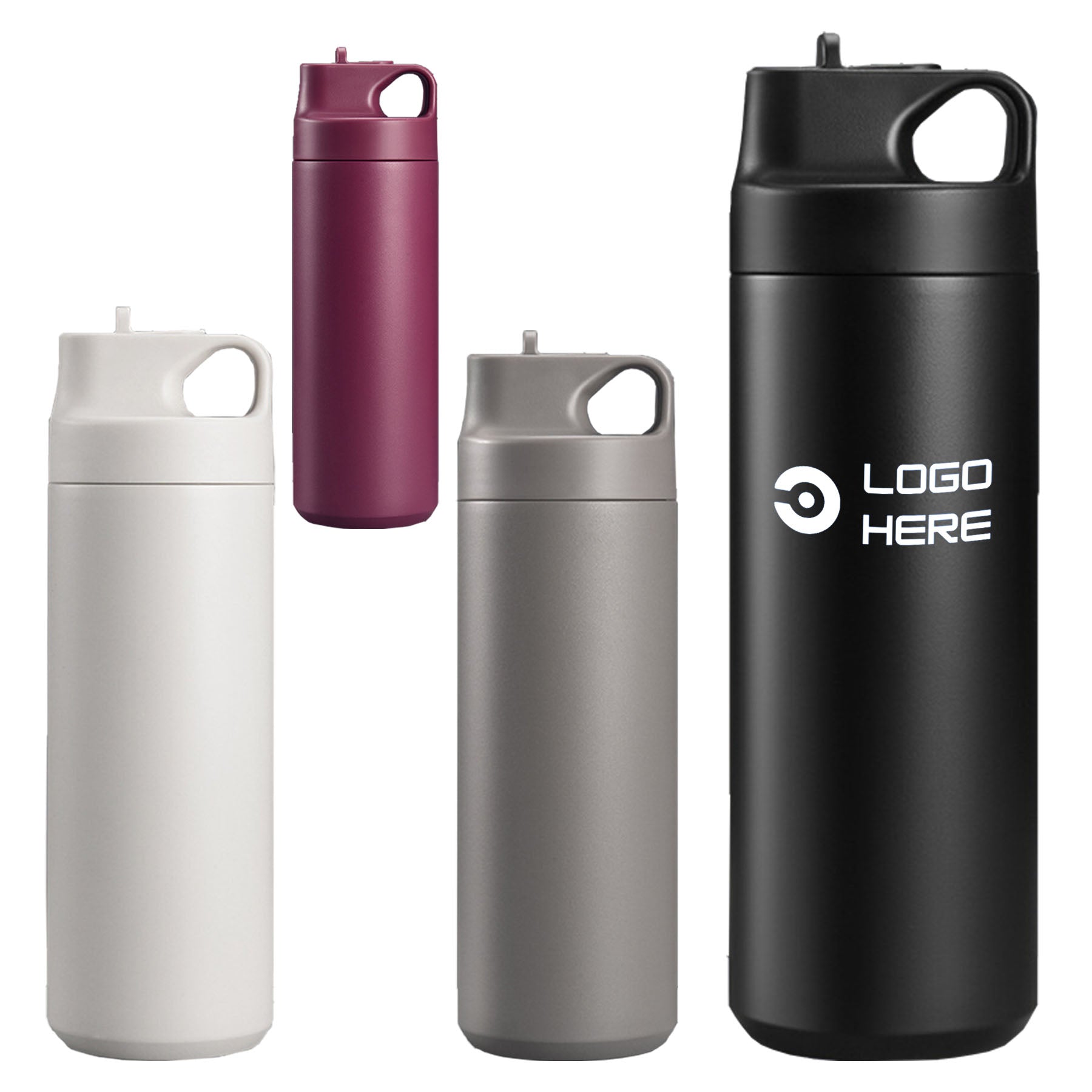 18 OZ Stainless Steel Insulated Water Bottle with Straw