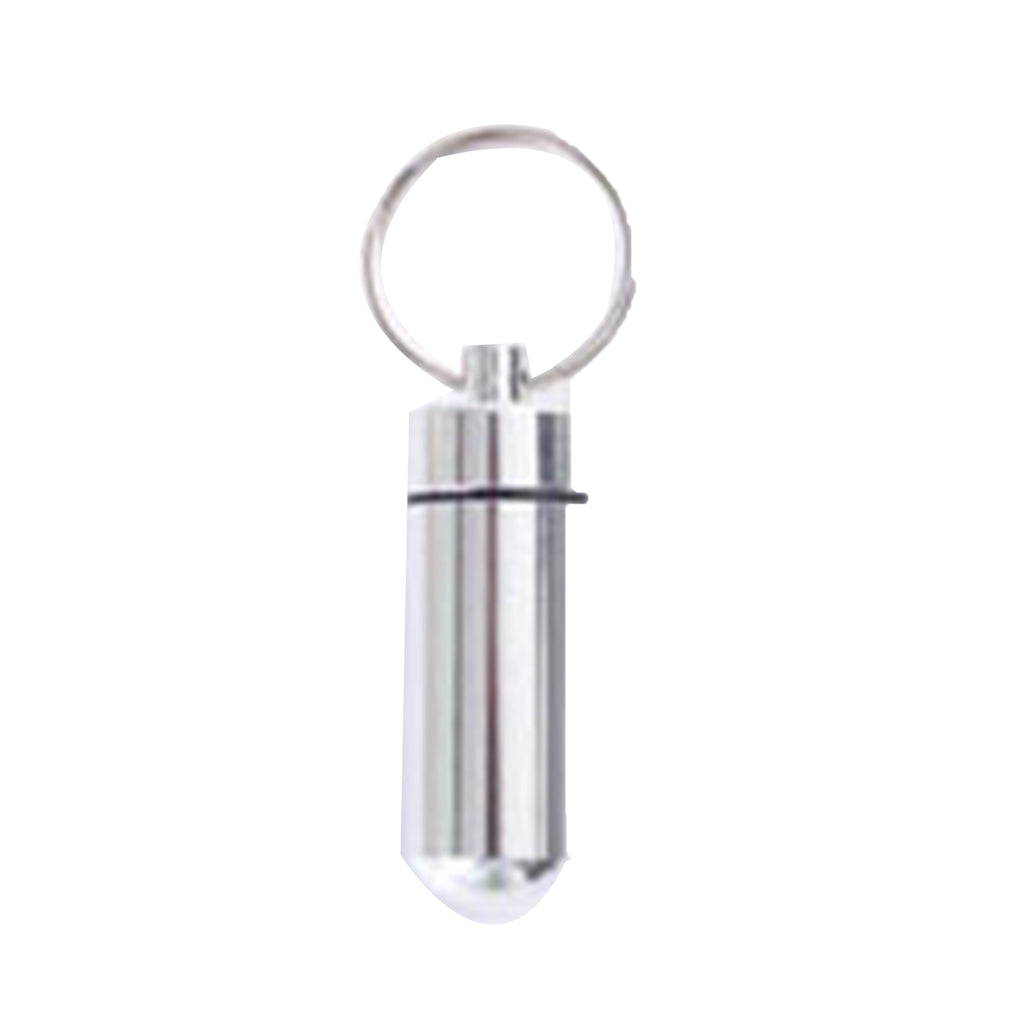 Outdoor Waterproof Portable Aluminum Alloy Pill Bottle Keychain