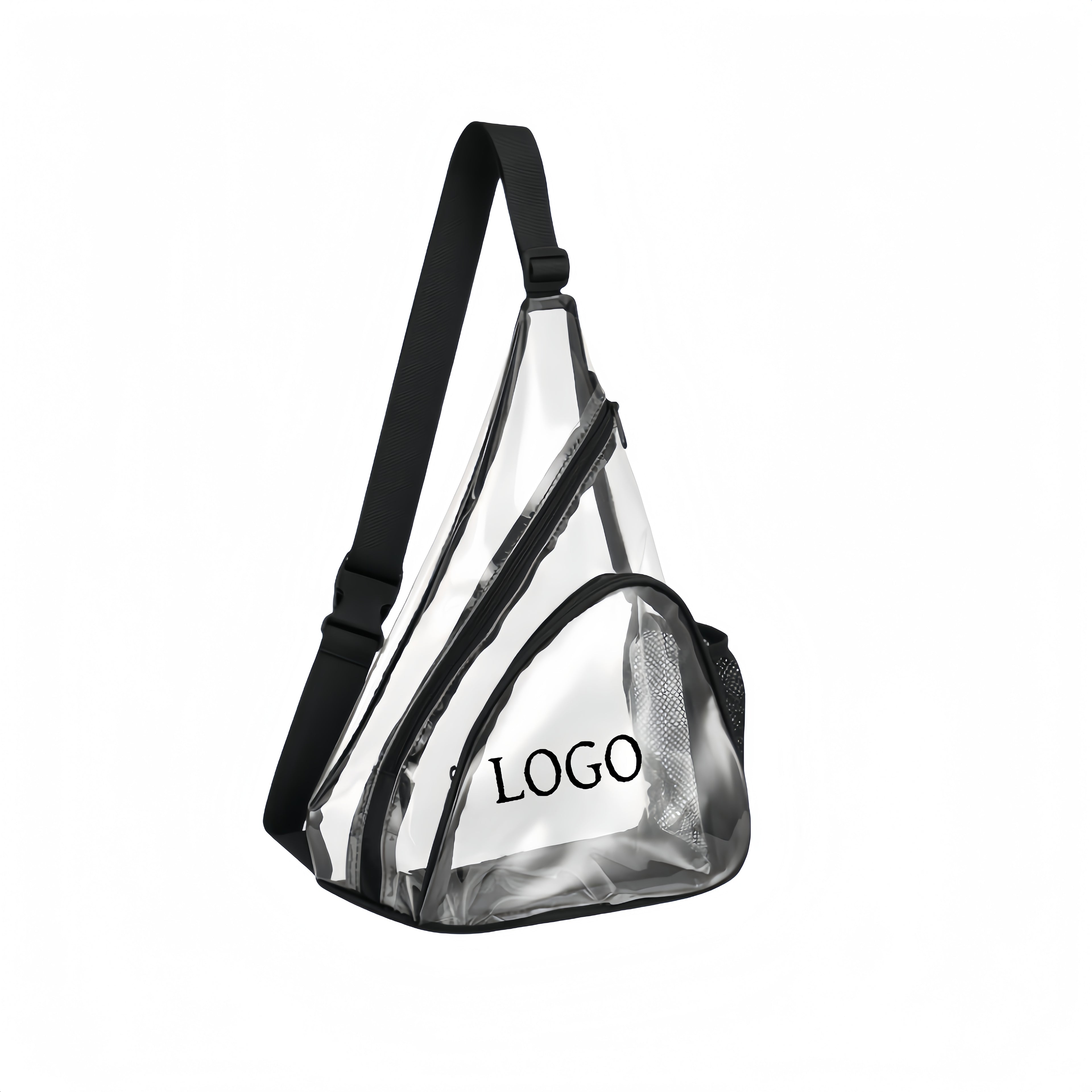 Pvc Transparent Triangular Single-Shoulder Crossbody Bag