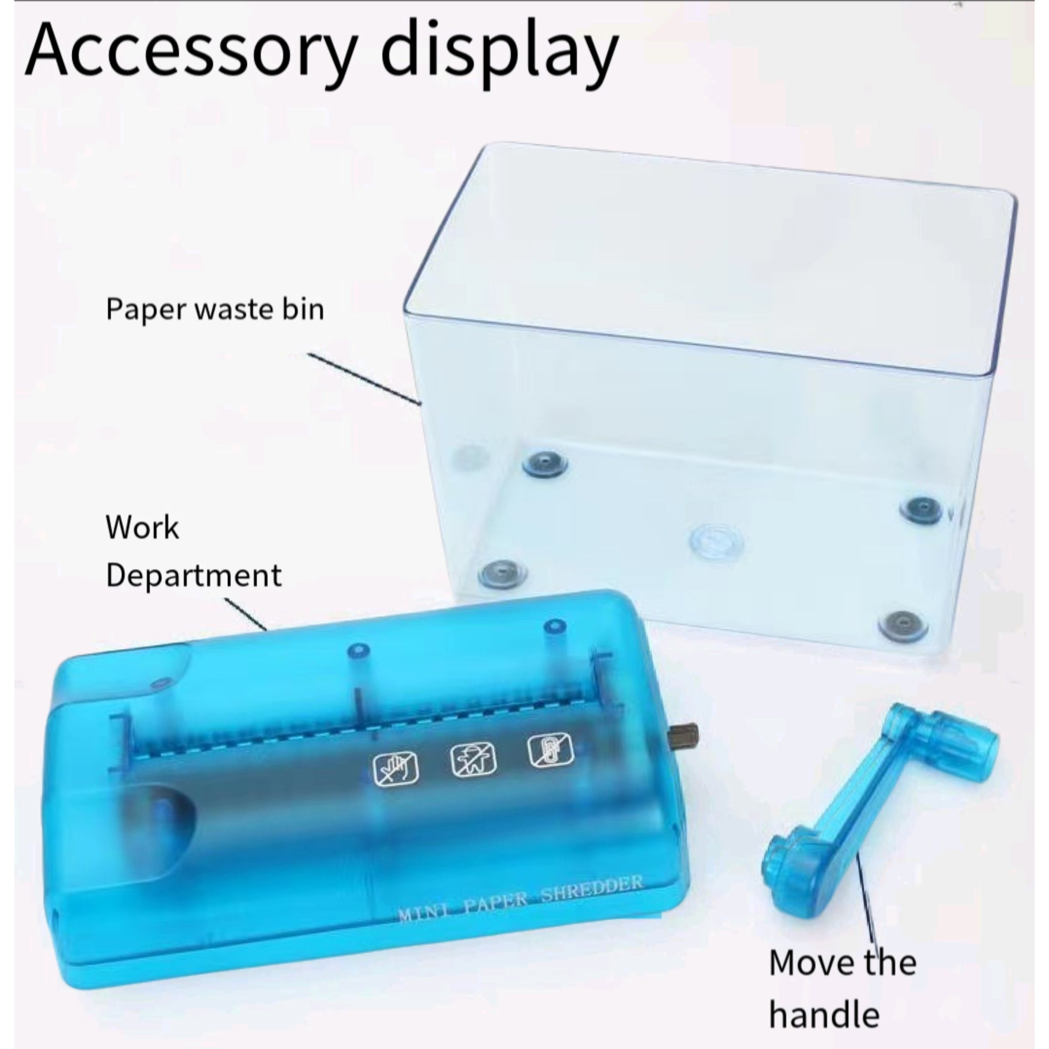 Hand Crank Paper Shredder - No Power Needed for Home Office