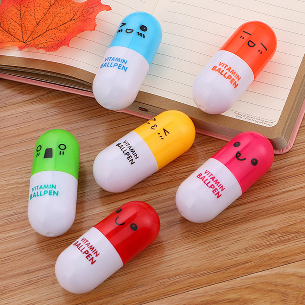 Retractable Capsule Pill Ballpoint Pen