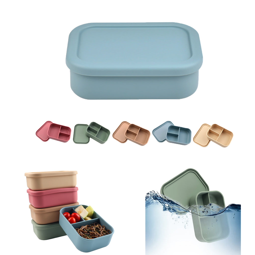 Silicone Microwave-Safe Lunch Box for Office Workers