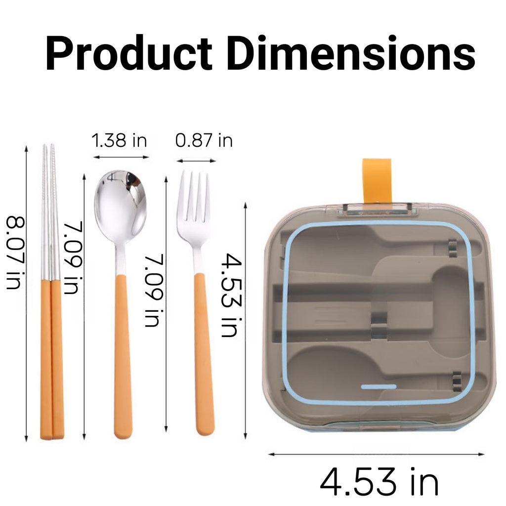304 Stainless Steel Portable Three-piece Tableware Set