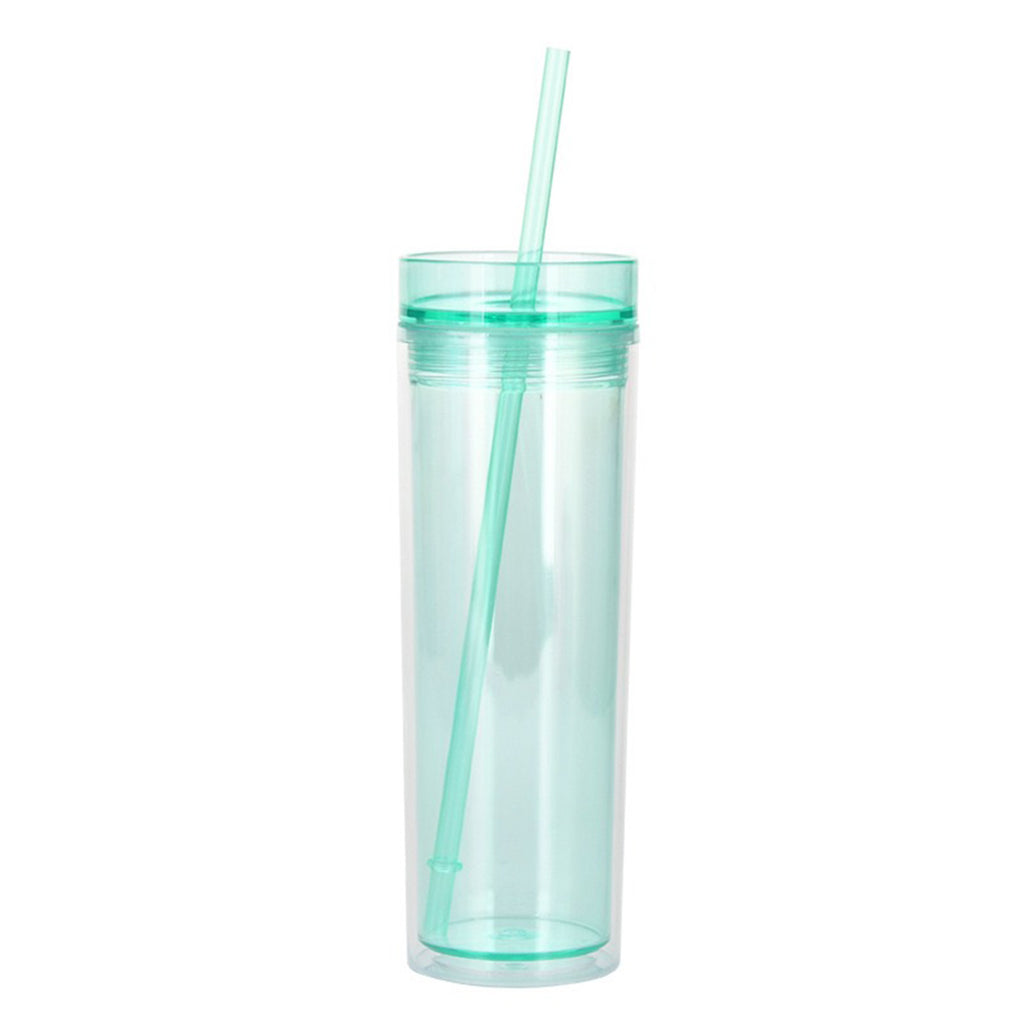 Double Layer Acrylic Transparent Straw Cup