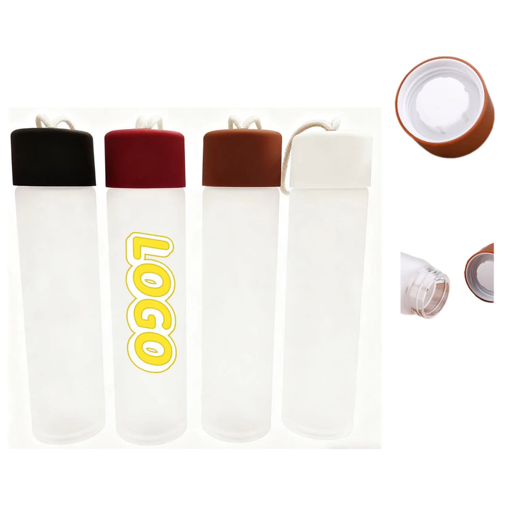 12oz (350ml) Frosted Glass Tumbler With Lid