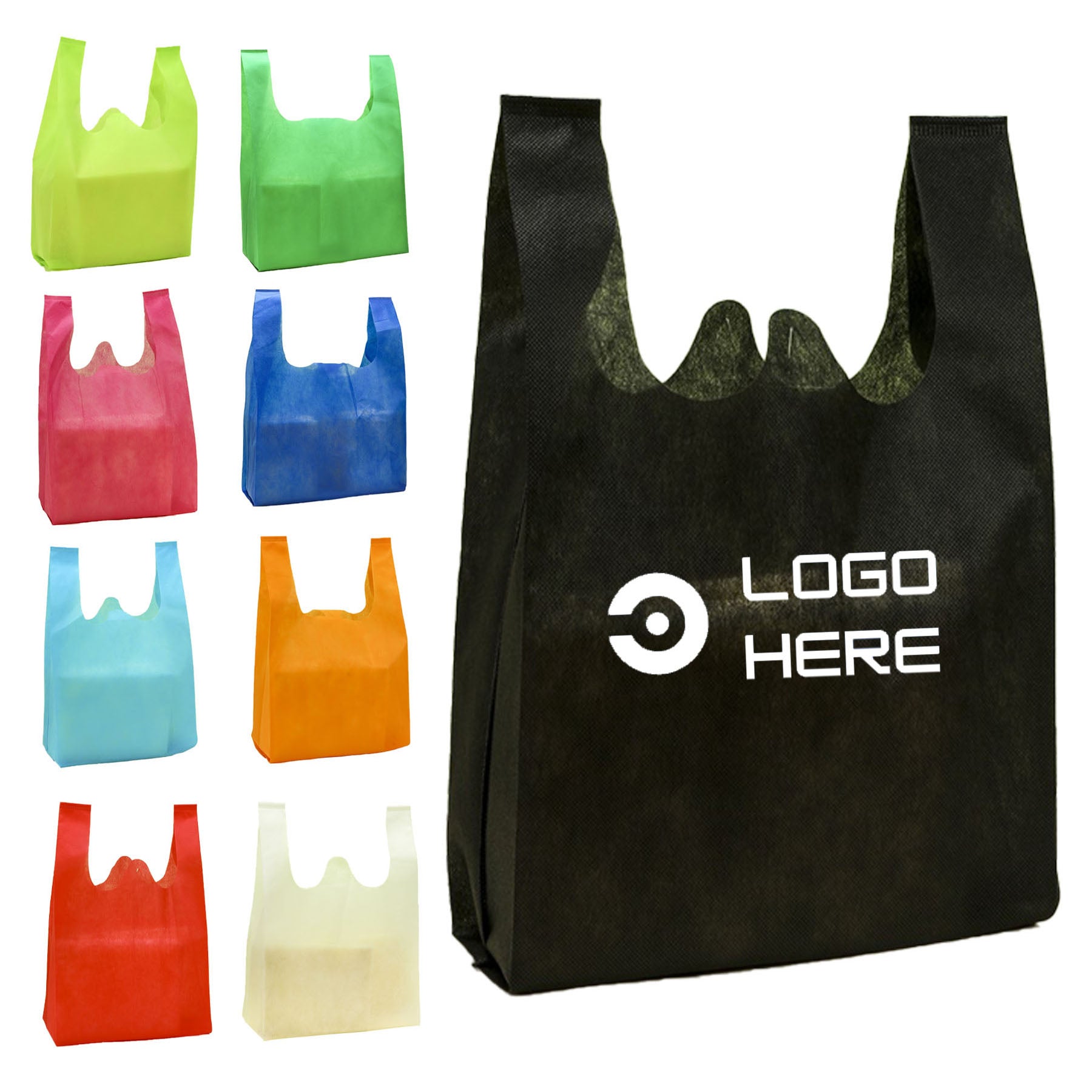 Nonwoven Fabric Shopping Tote Bag With Handles