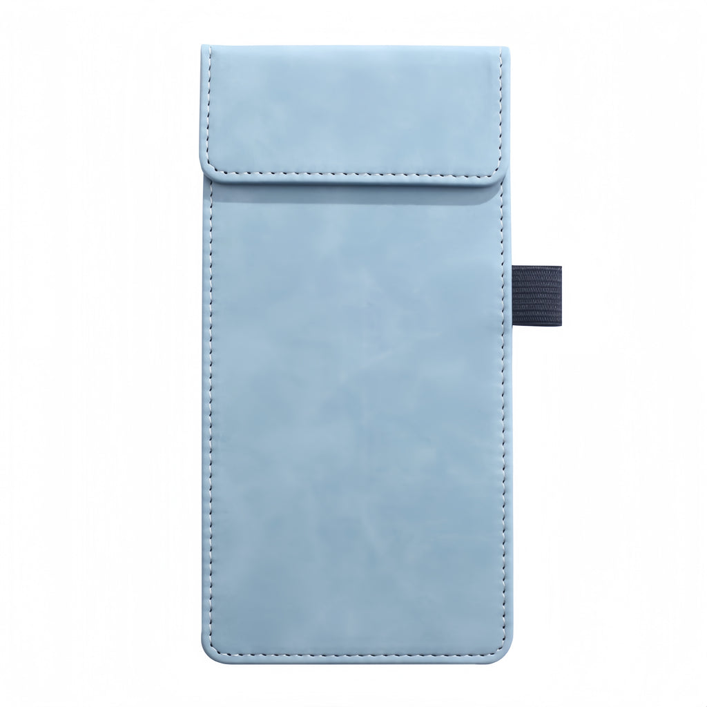 A6 Mini Pocket Magnetic Leather Clipboard