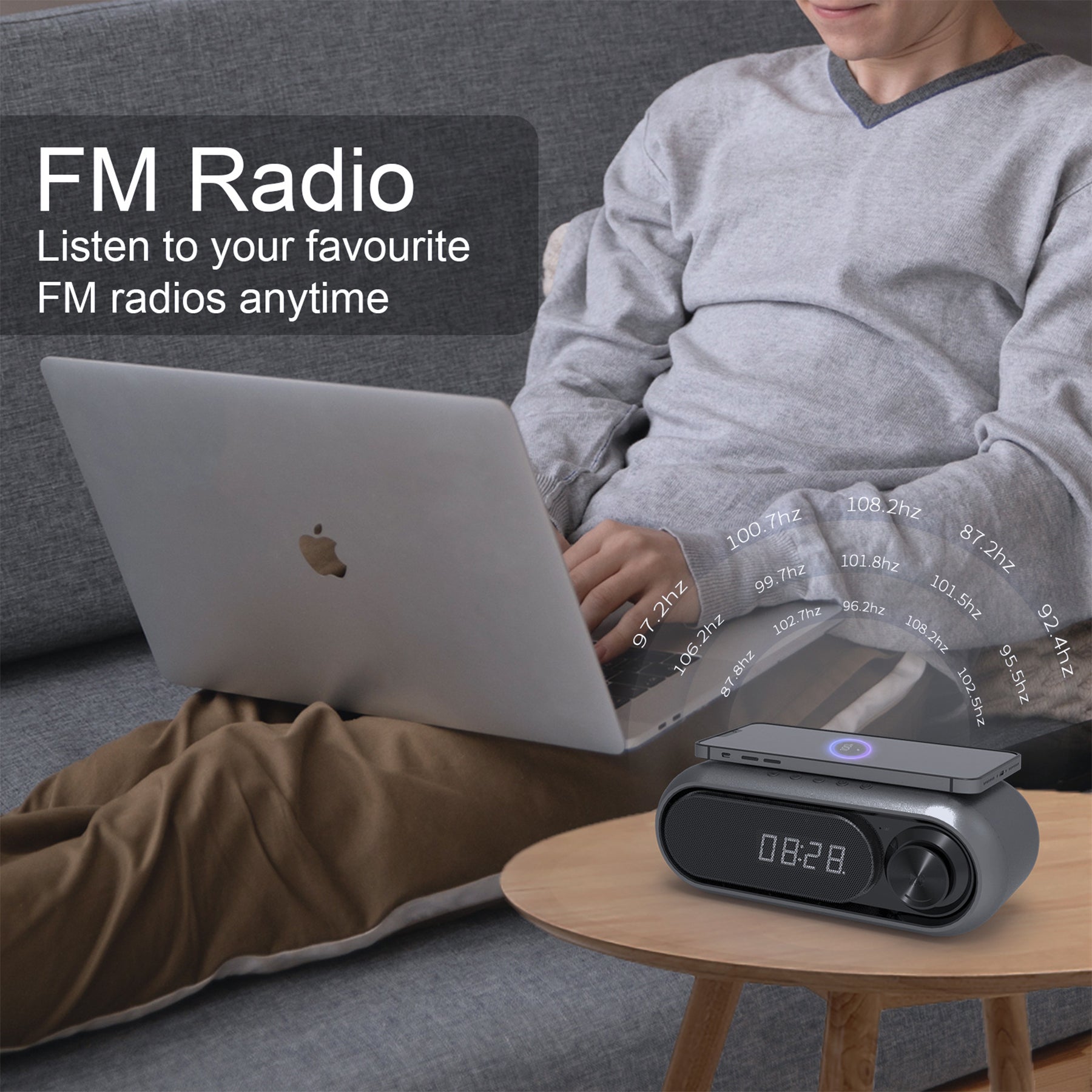 Multi-in-one Wireless Charger Bass Bluetooth Speaker