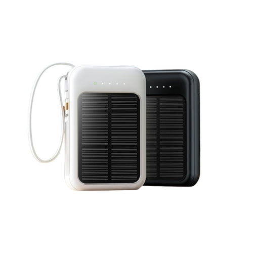 20000Mah Solar Charger Power Bank Built-In Cables