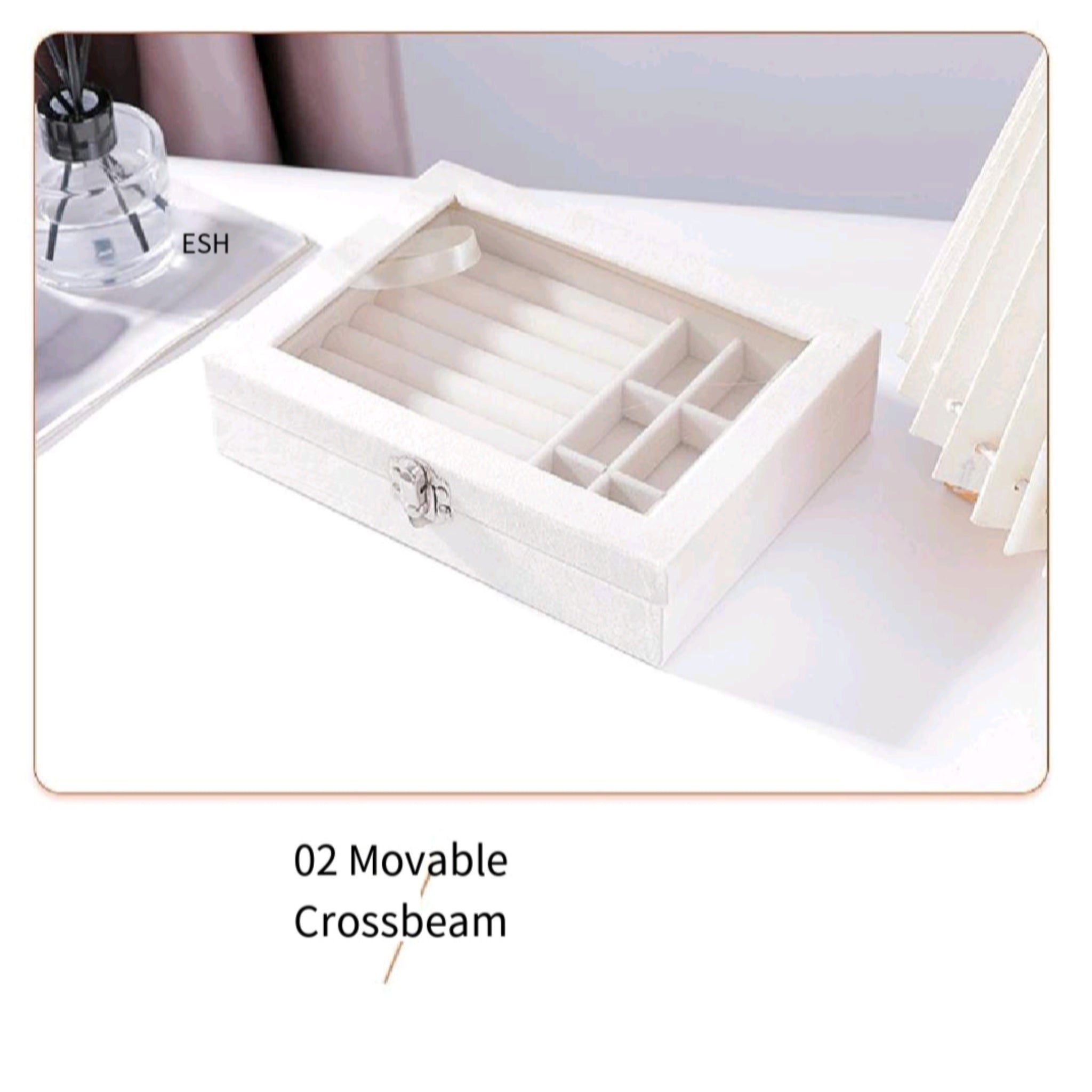 Jewelry Storage Box With Dust Proof Cover