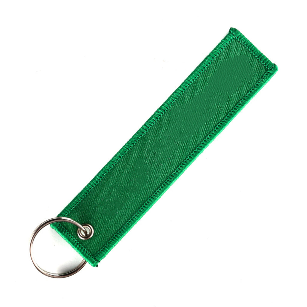 Custom Embroidered Woven Tag Keychain