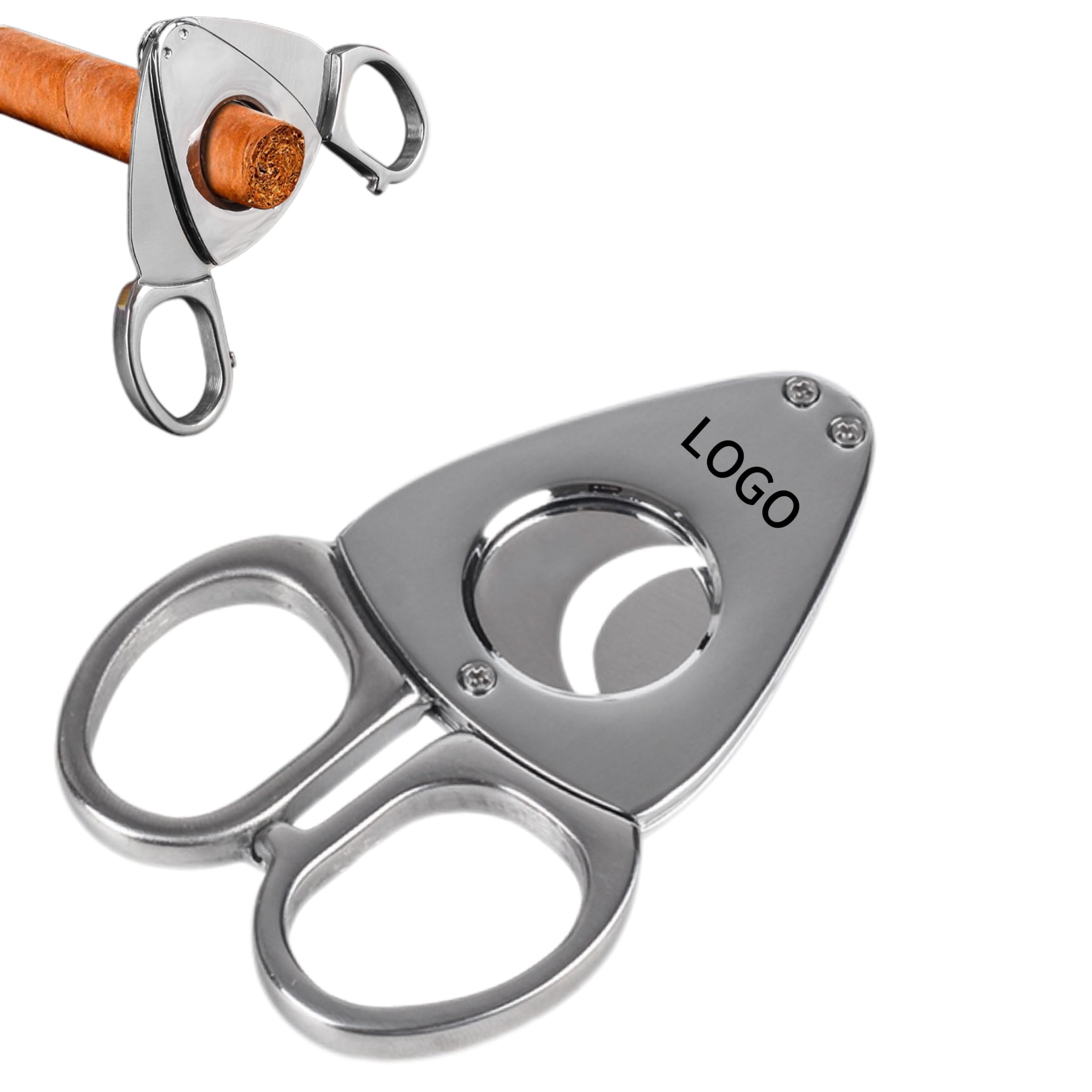 2-in-1 Stainless Steel Cigar Cutter