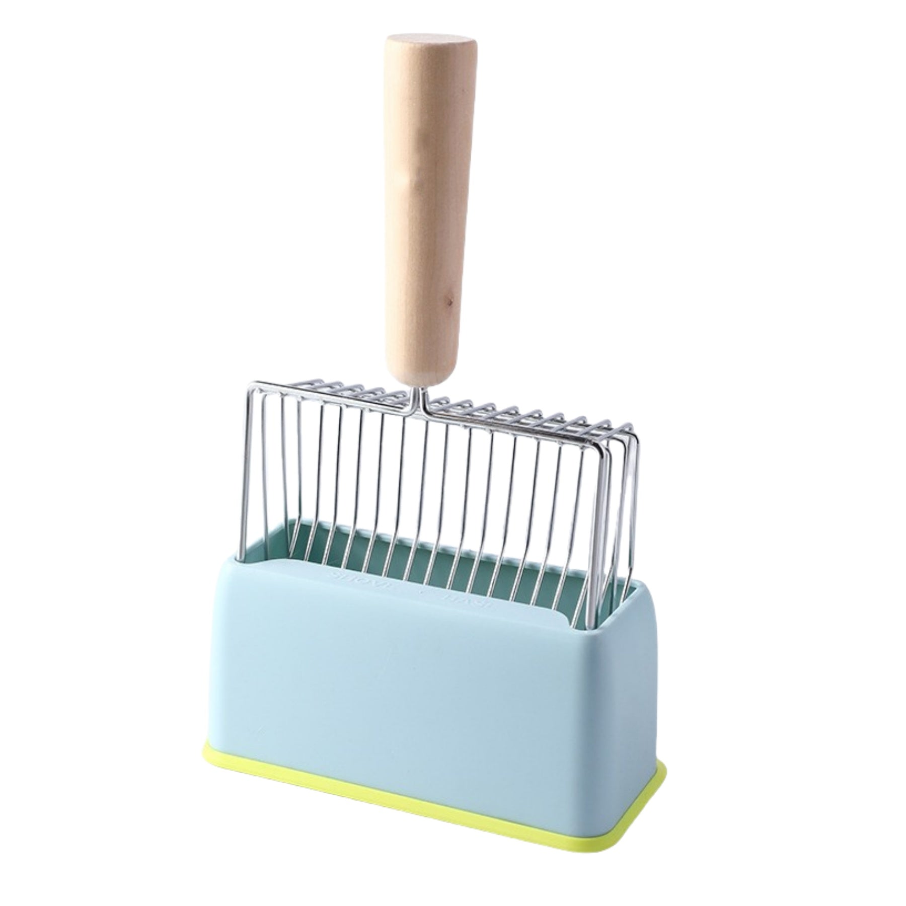 Solid Wood Cat Litter Scoop With Base