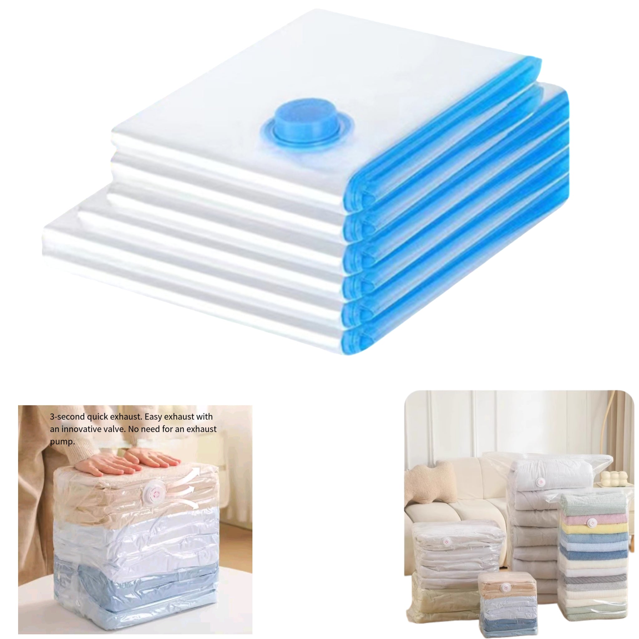 Vacuum Storage Bags For Clothes & Bedding