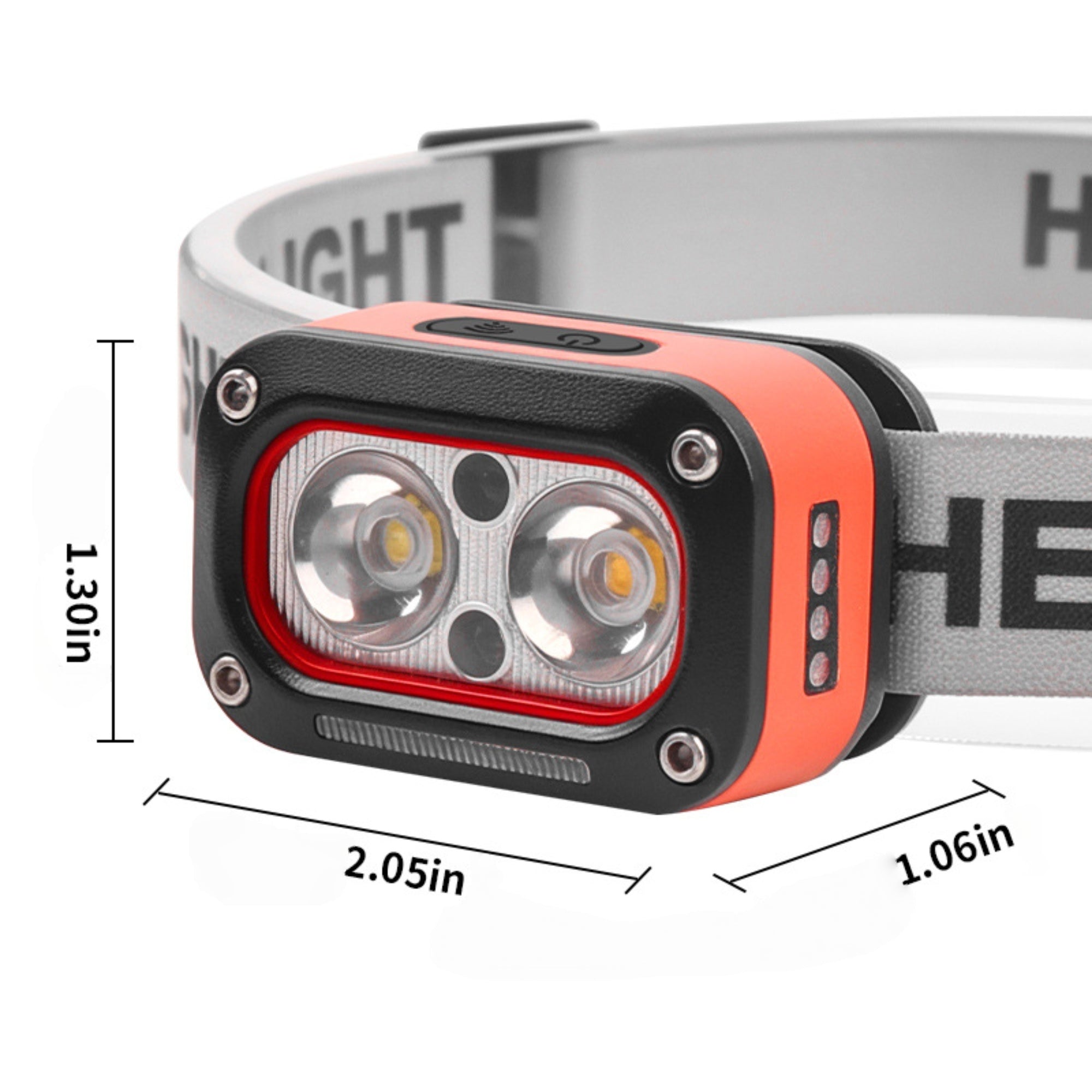 Three Light Source Usb-Rechargeable High-Intensity Sensor Headlamp