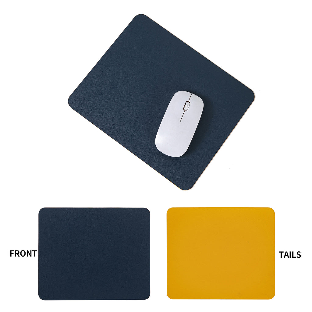 Square Double-Sided Leather Solid Color Mouse Pad