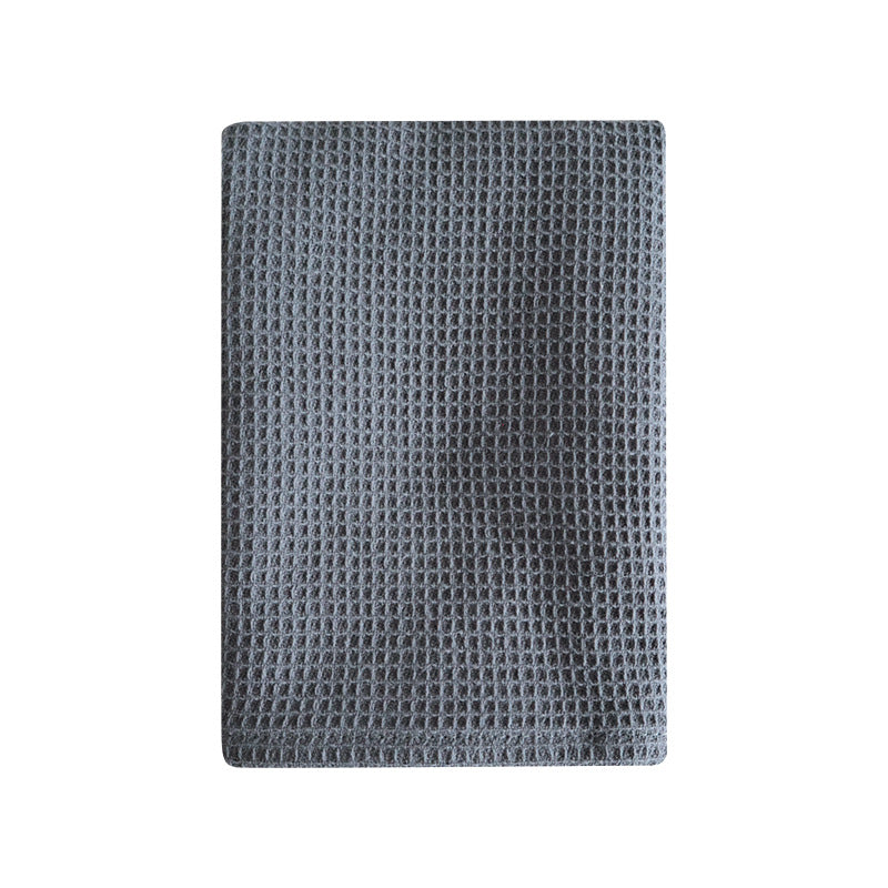 Cotton Waffle Dish Towels Scrub Kitchen Cloth Solid Color