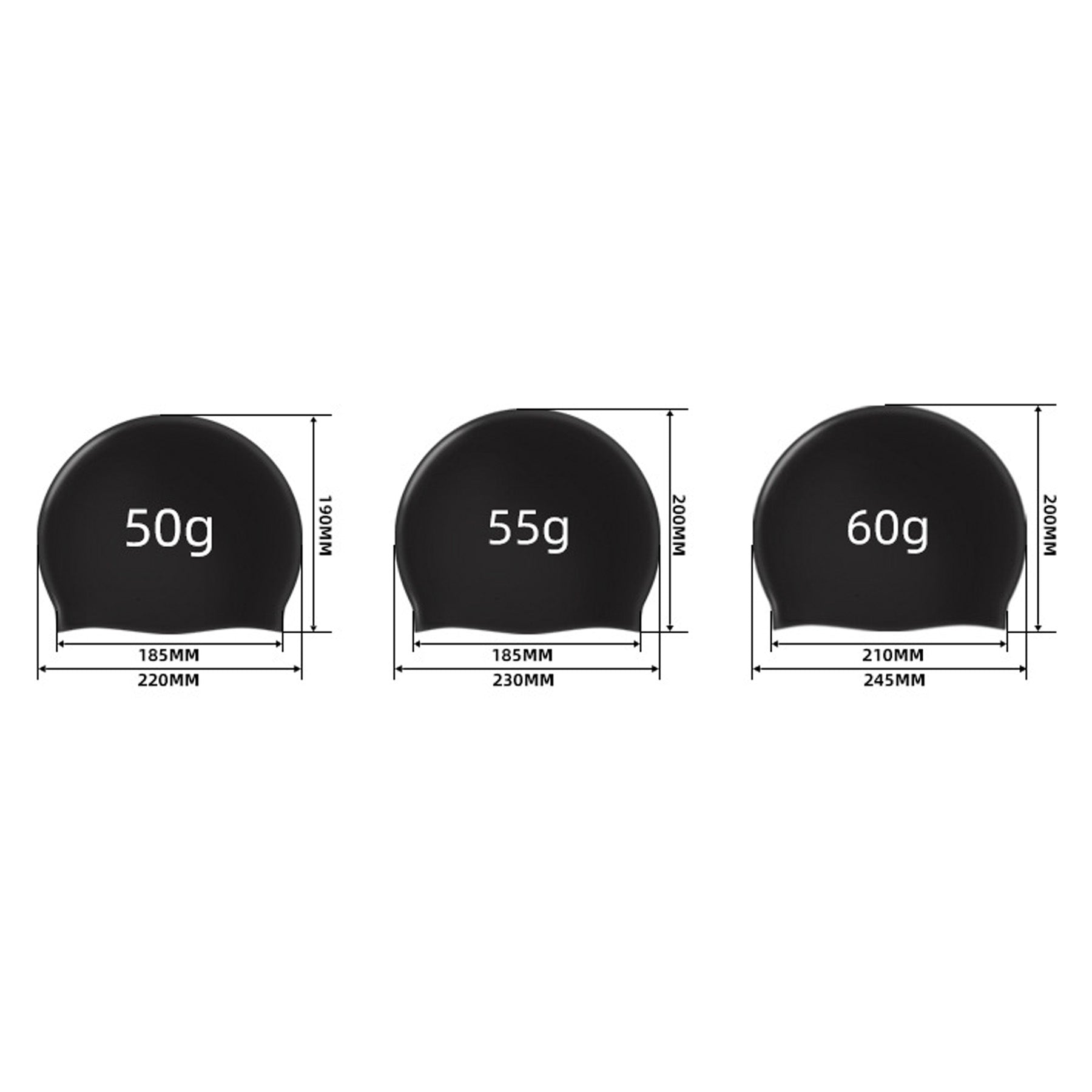 60G Silicone Swim Cap