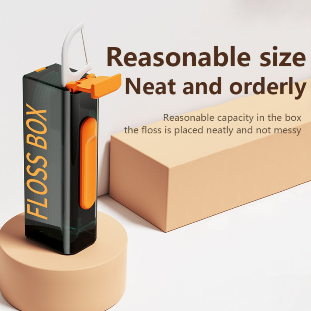 Auto Pop Up Floss Picks Dispenser Food Grade Abs Portable