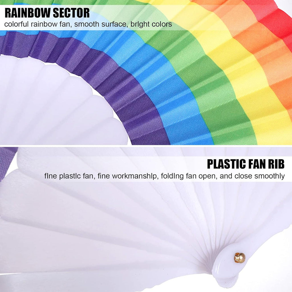 Rainbow Foldable Fans