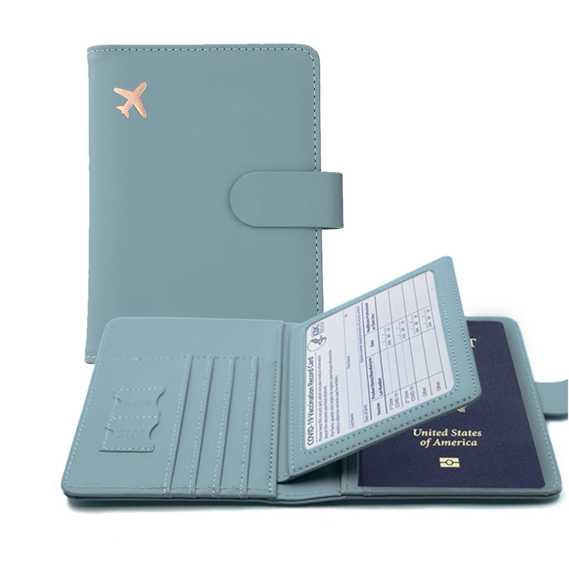 Magnetic Passport Holder Closed Shielded Travel Wallet