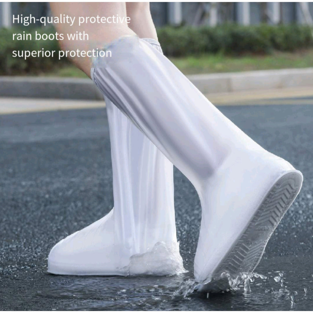 Waterproof PVC Tall Boot Covers Slip Resistant Rain