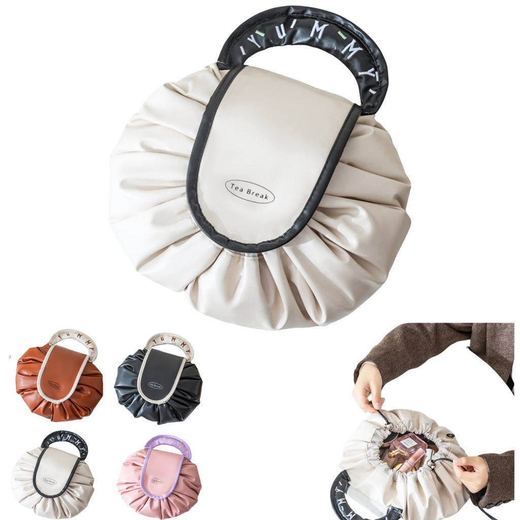 Drawstring Lock Makeup Pouch Quick Close Premium Secure