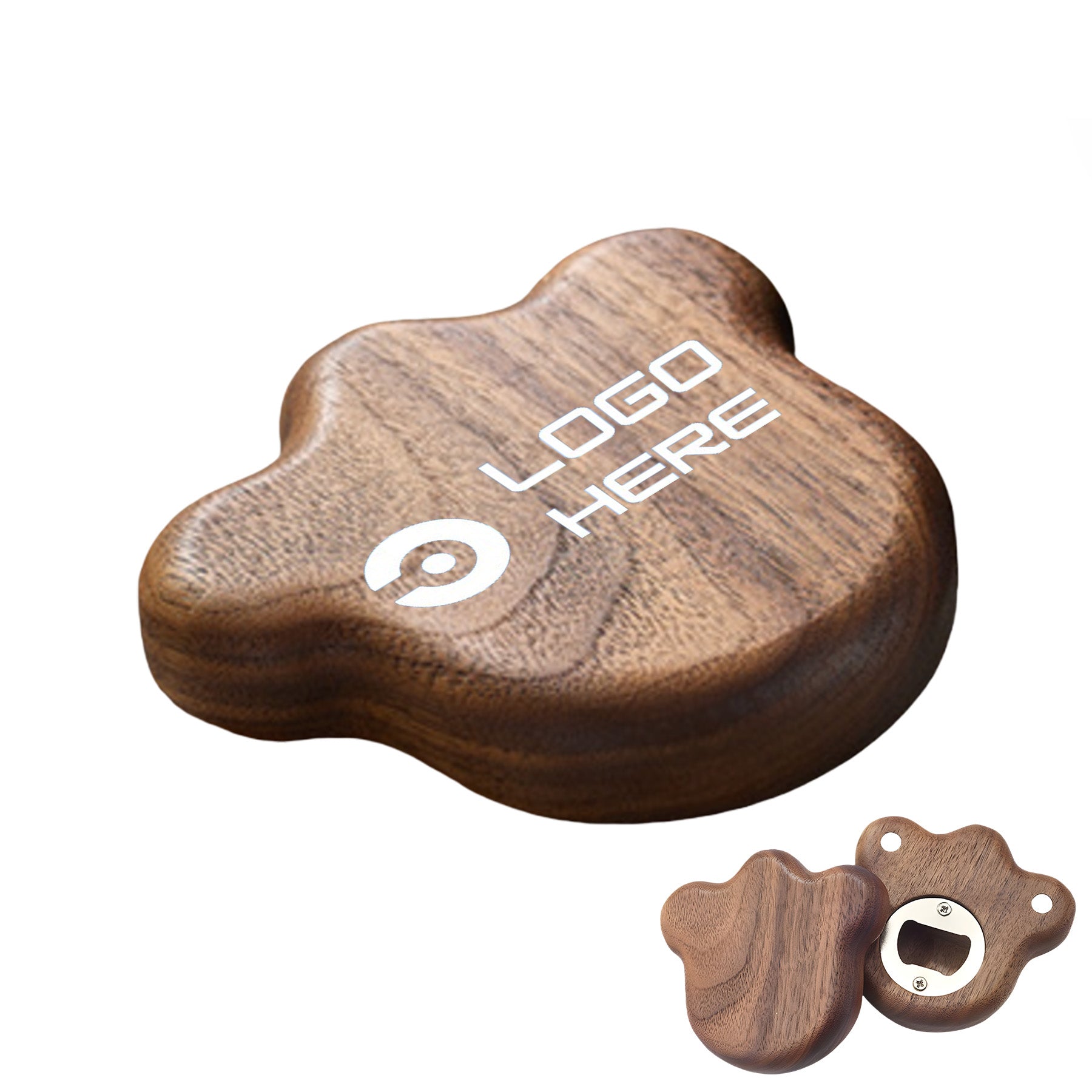 Walnut Wood Cat Paw Beer Opener