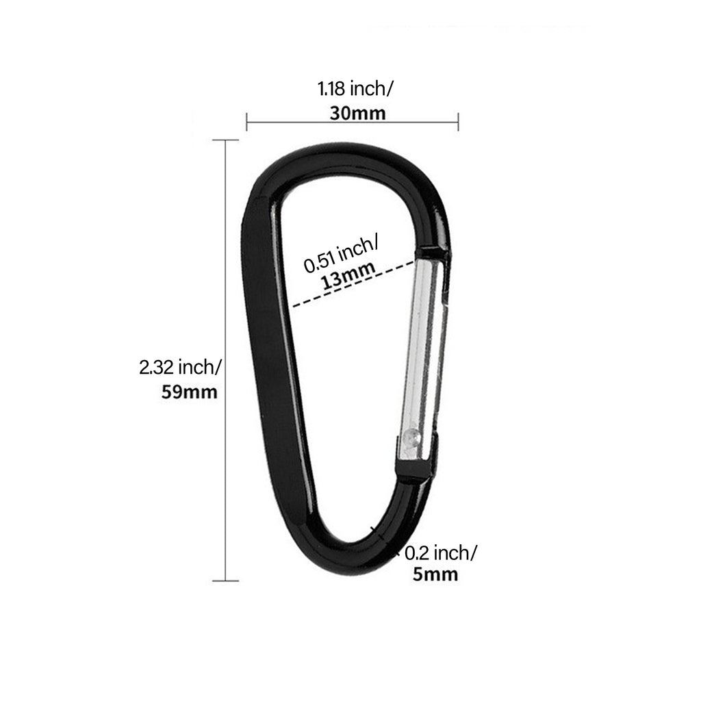 D Shape Aluminum Carabiners