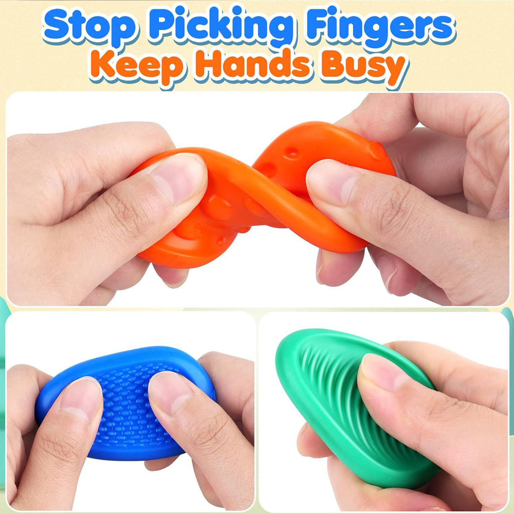 Silicone Sensory Stone Set (6 Pieces)