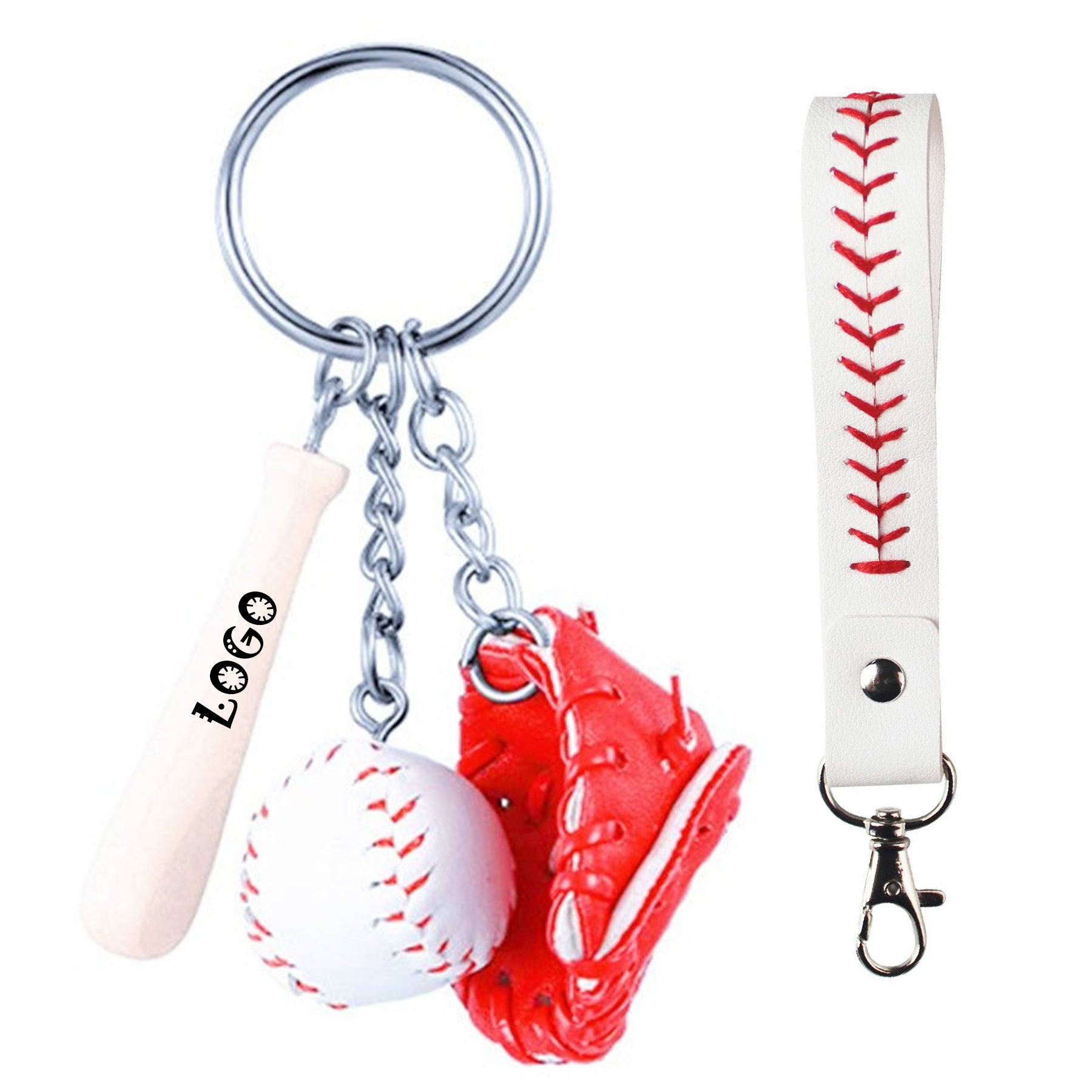 Baseball-Shaped Key Chain