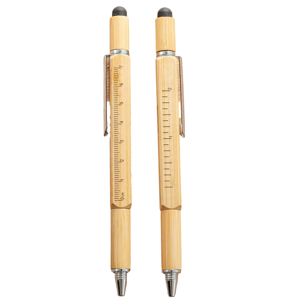 6-In-1 Bamboo Tool Pen With Screwdriver