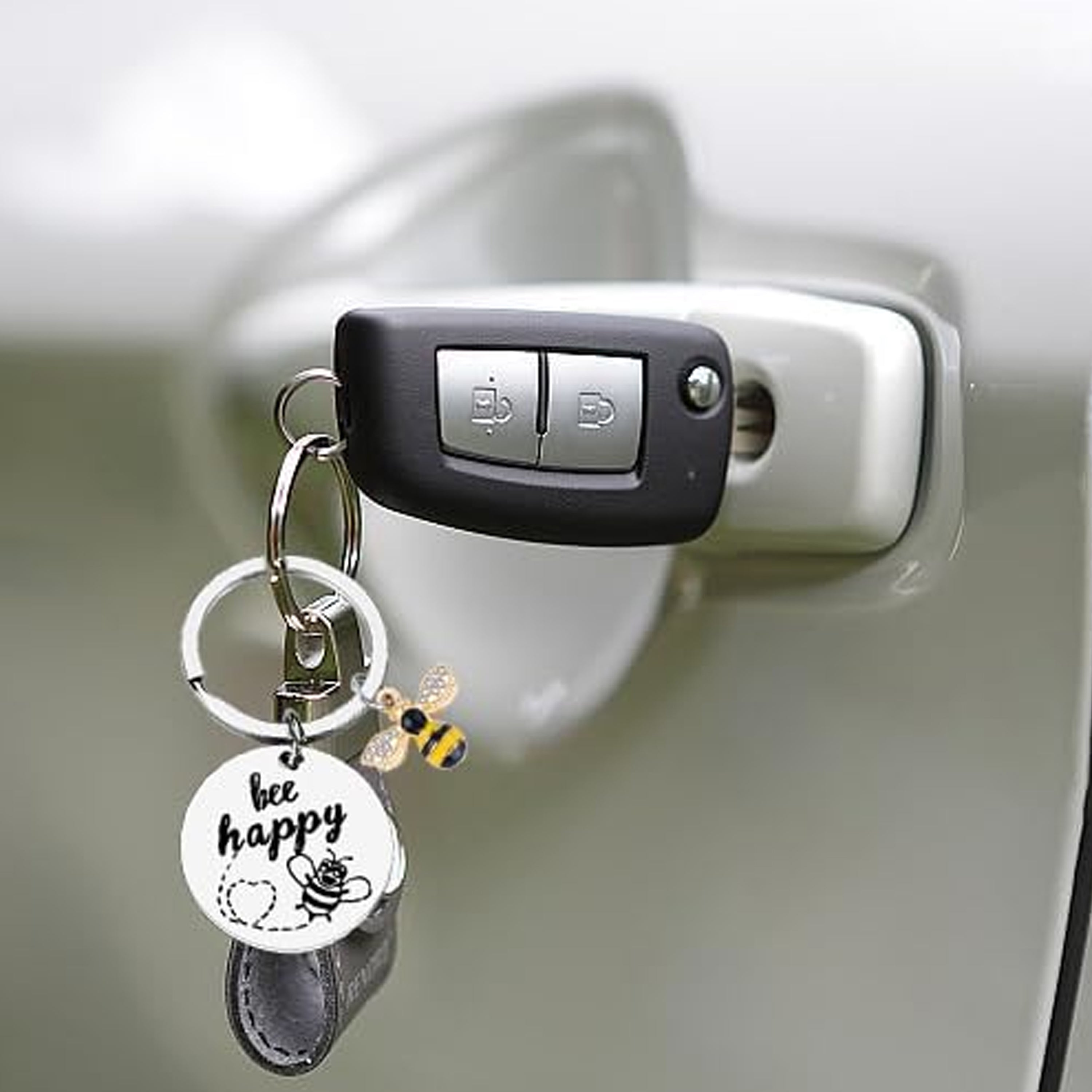 New Honeybee Stainless Steel Keychain