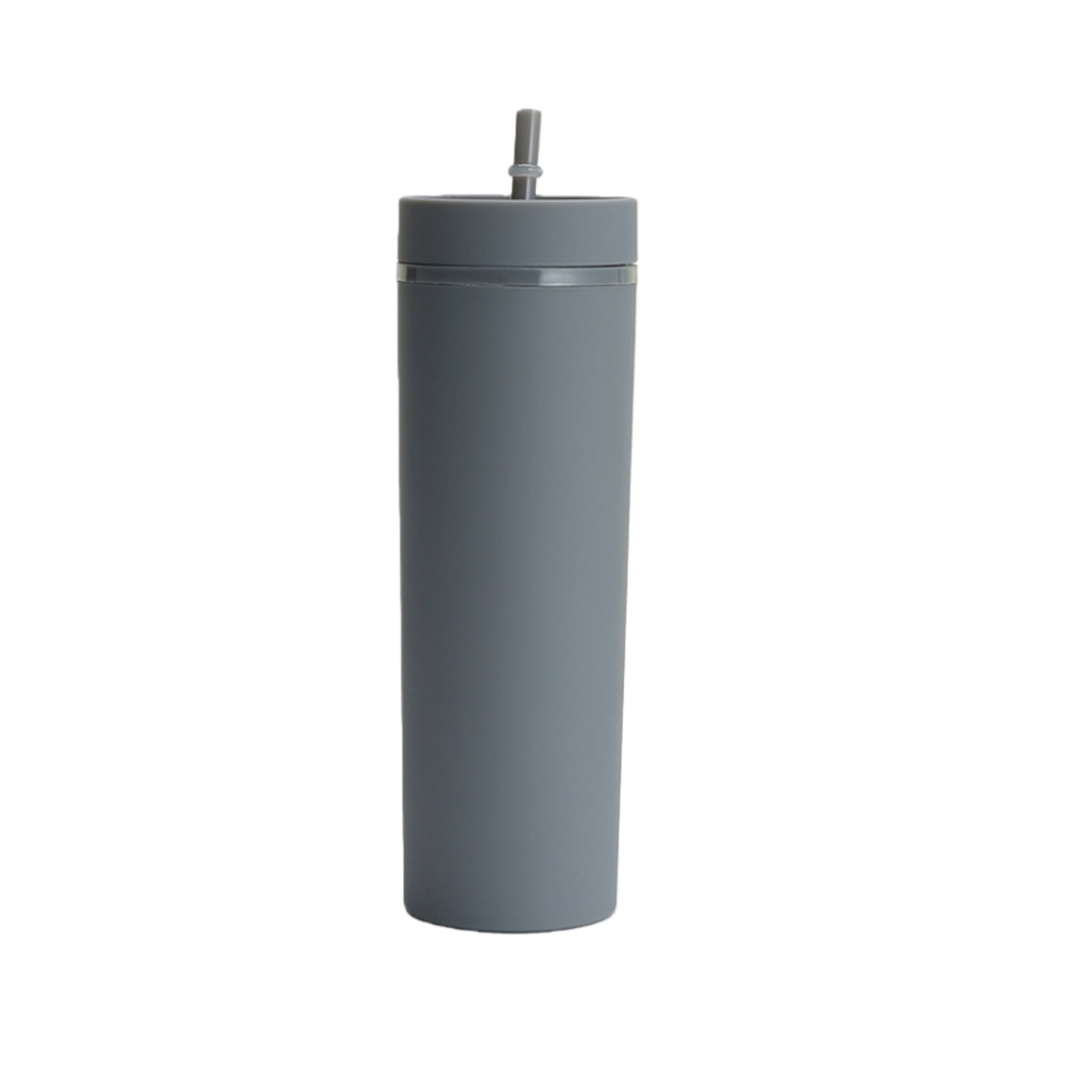 16Oz Double Wall Skinny Tumbler With Straw