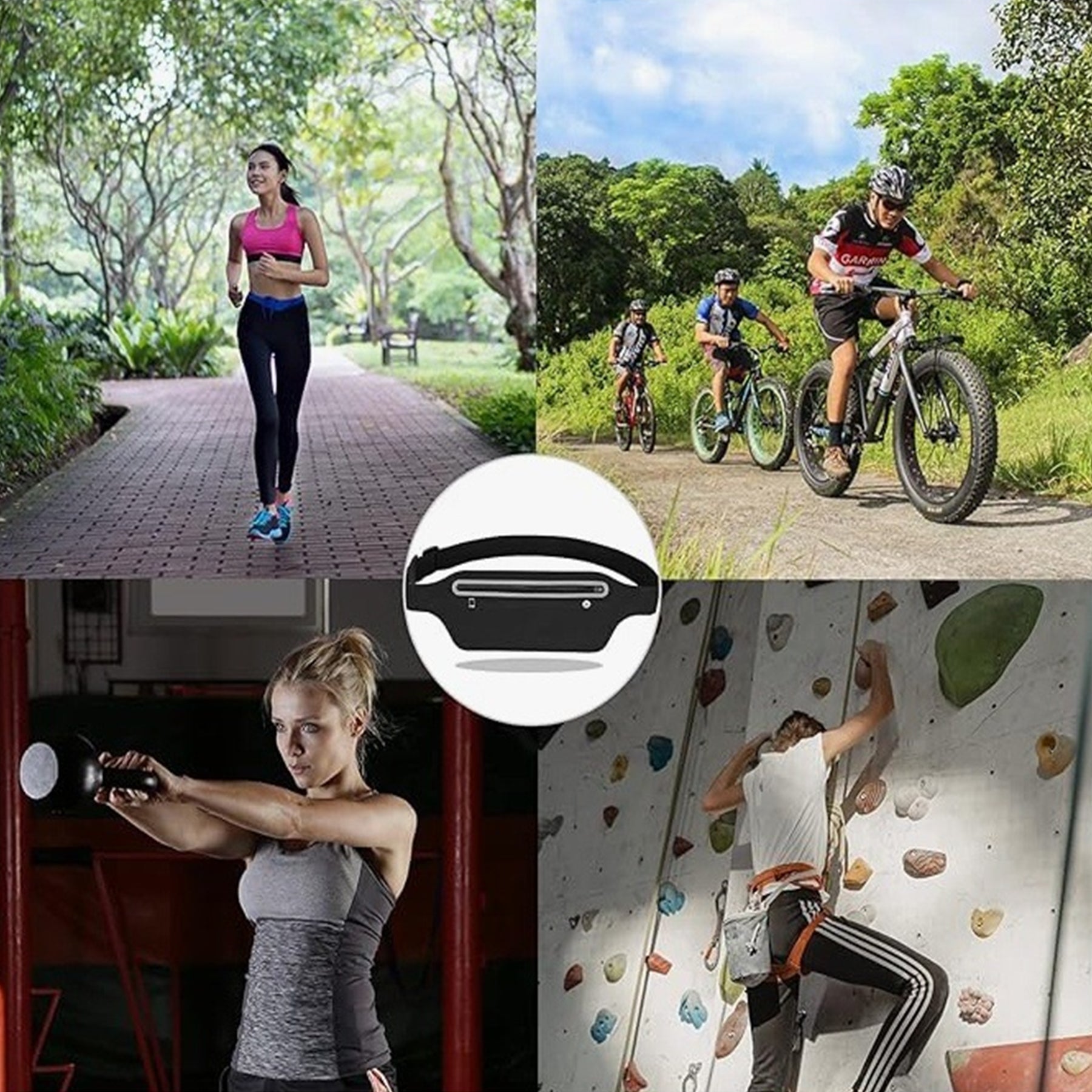 Adjustable Running Belt Waist Fanny Pack